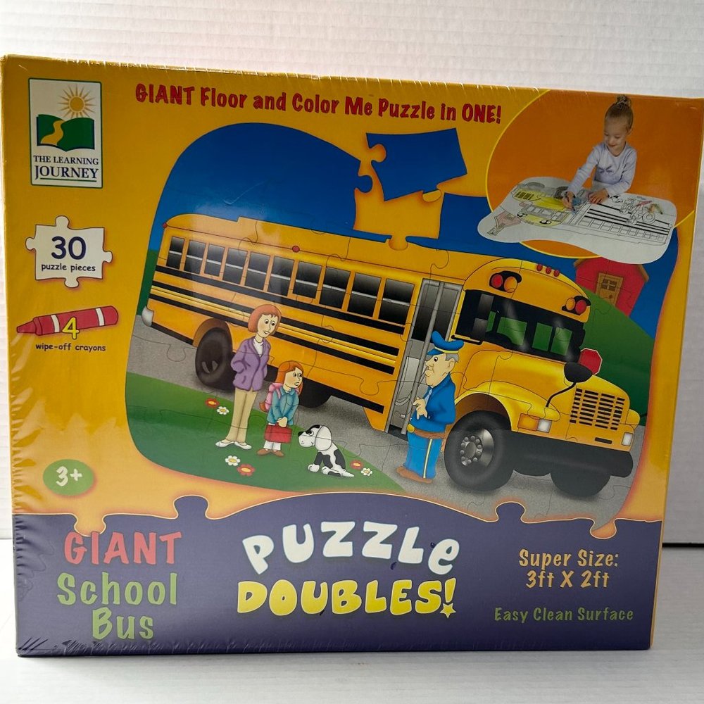 *NEW*  Giant School Bus  & Find It! ABC Floor Puzzles